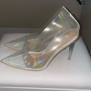Size 11 translucent heels